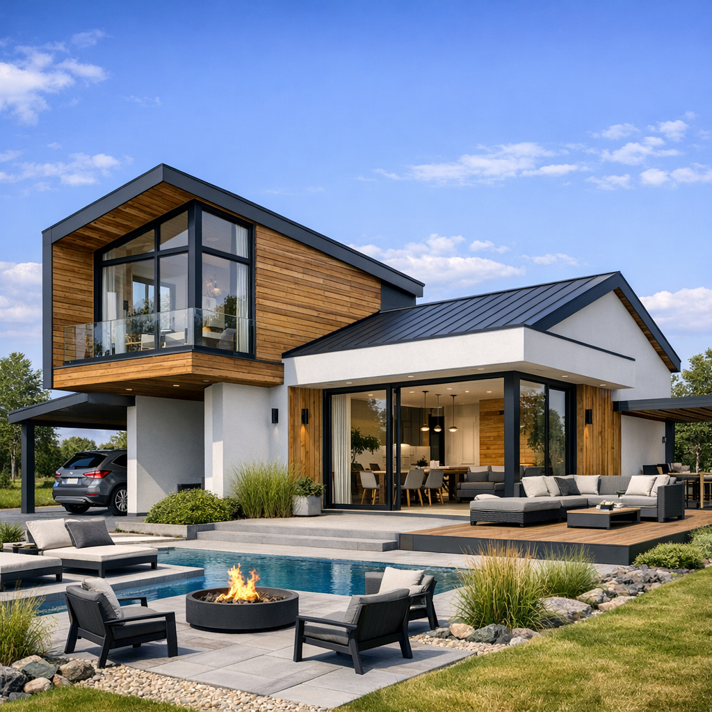 dom na kostrukcji stalowej